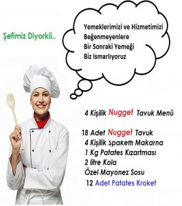 Kampanyalı Nugget Tavuk Menü 4 Kişilik